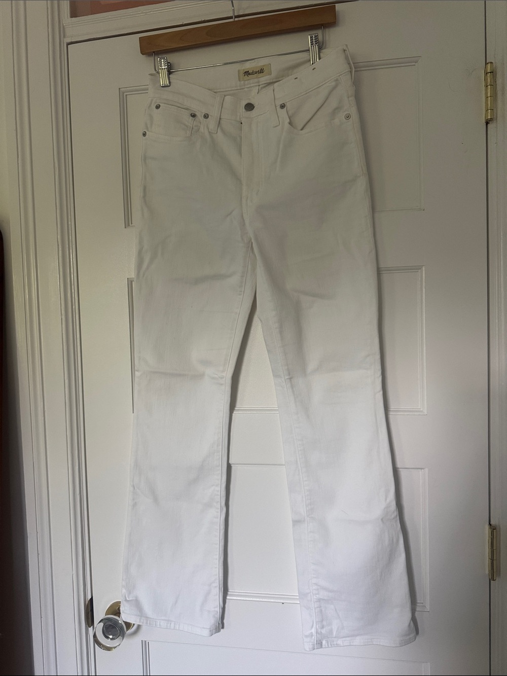 Madewell Kick Out Denim White 27 Tall